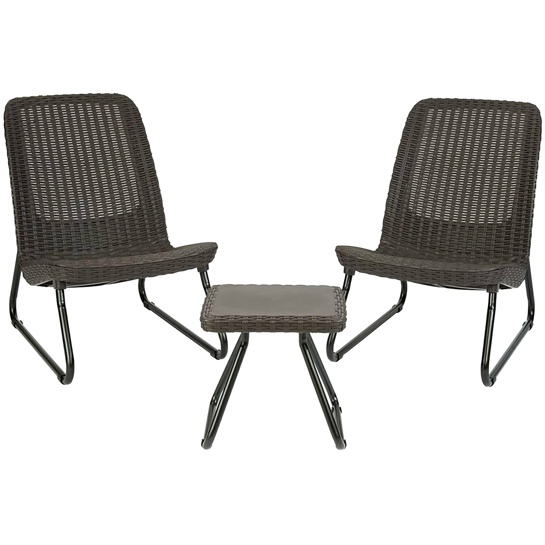 Set Sillas y mesa de jardín Keter Rio (3 piezas) Grafito