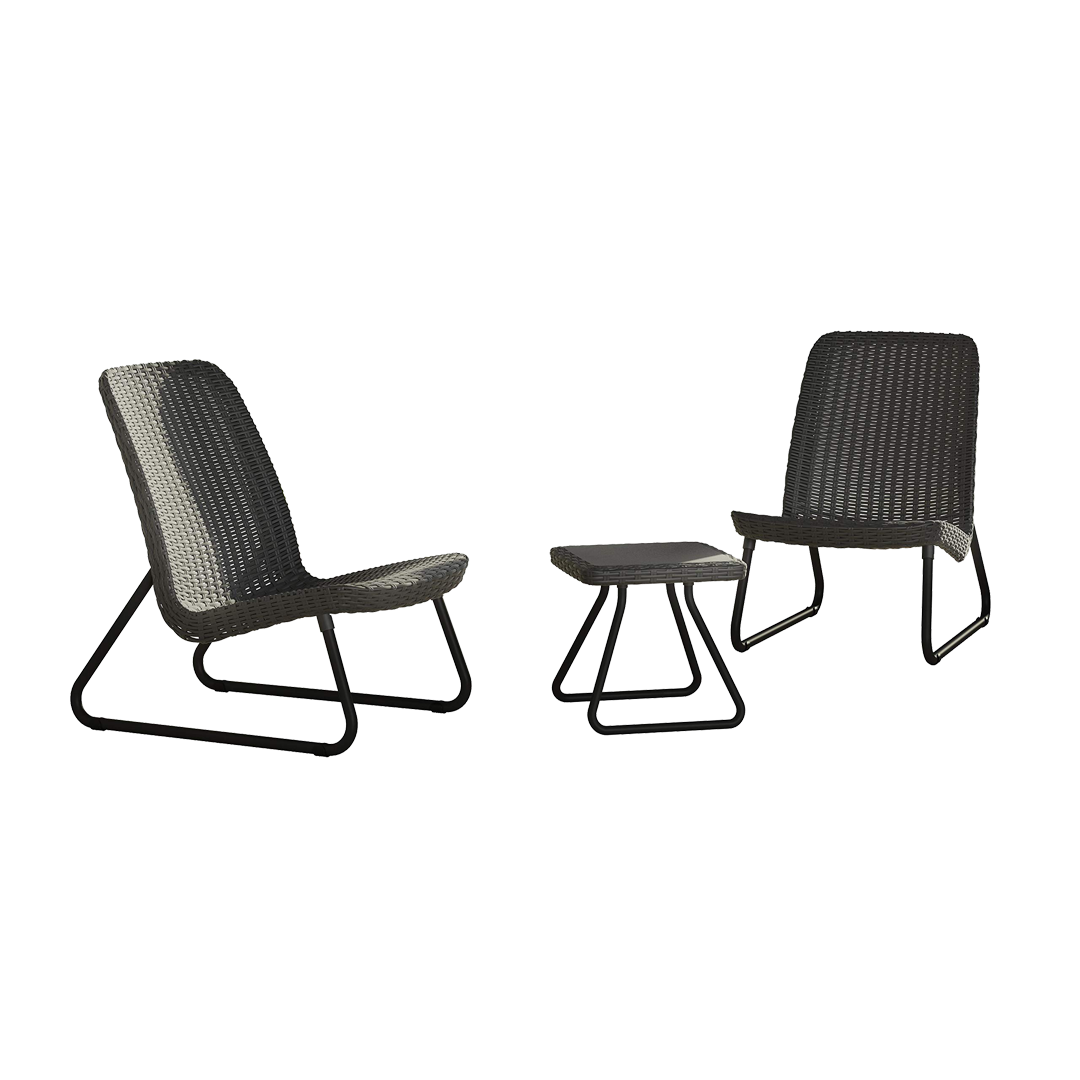 Set Sillas y mesa de jardín Keter Rio (3 piezas) Grafito