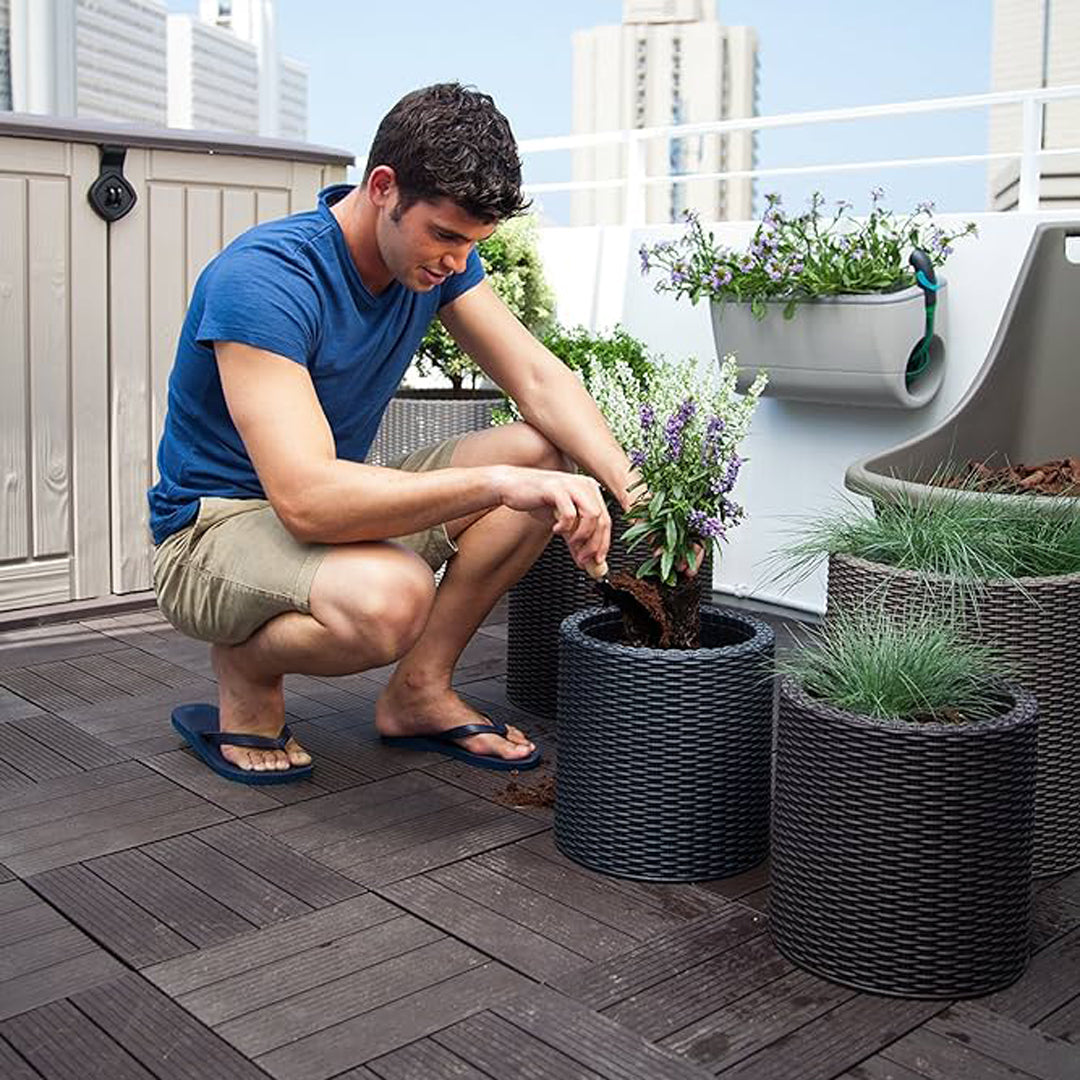 Maceta Cilindrica Keter Cylinder X3 Marron