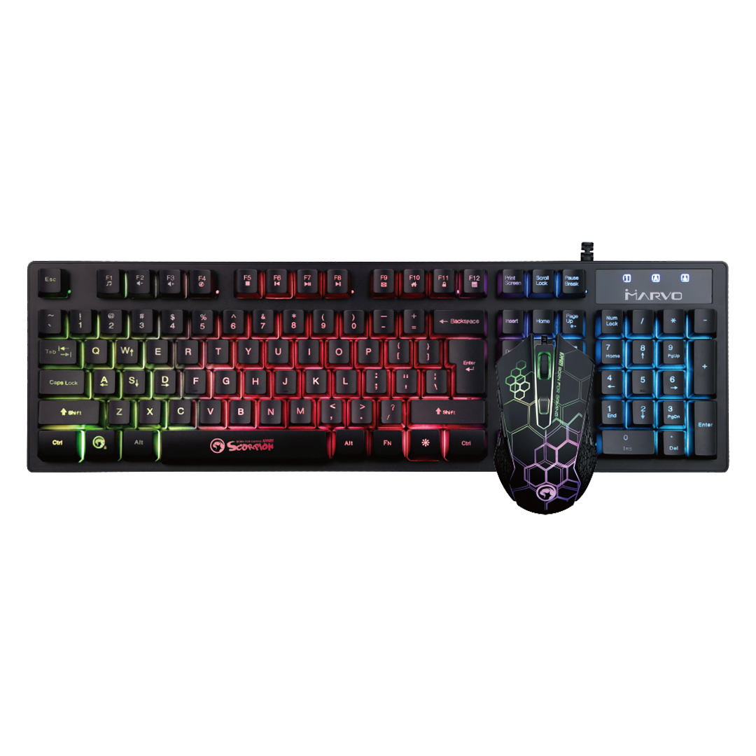 Set Gaming Marvo Teclado + Mouse KM409 - OUTLET