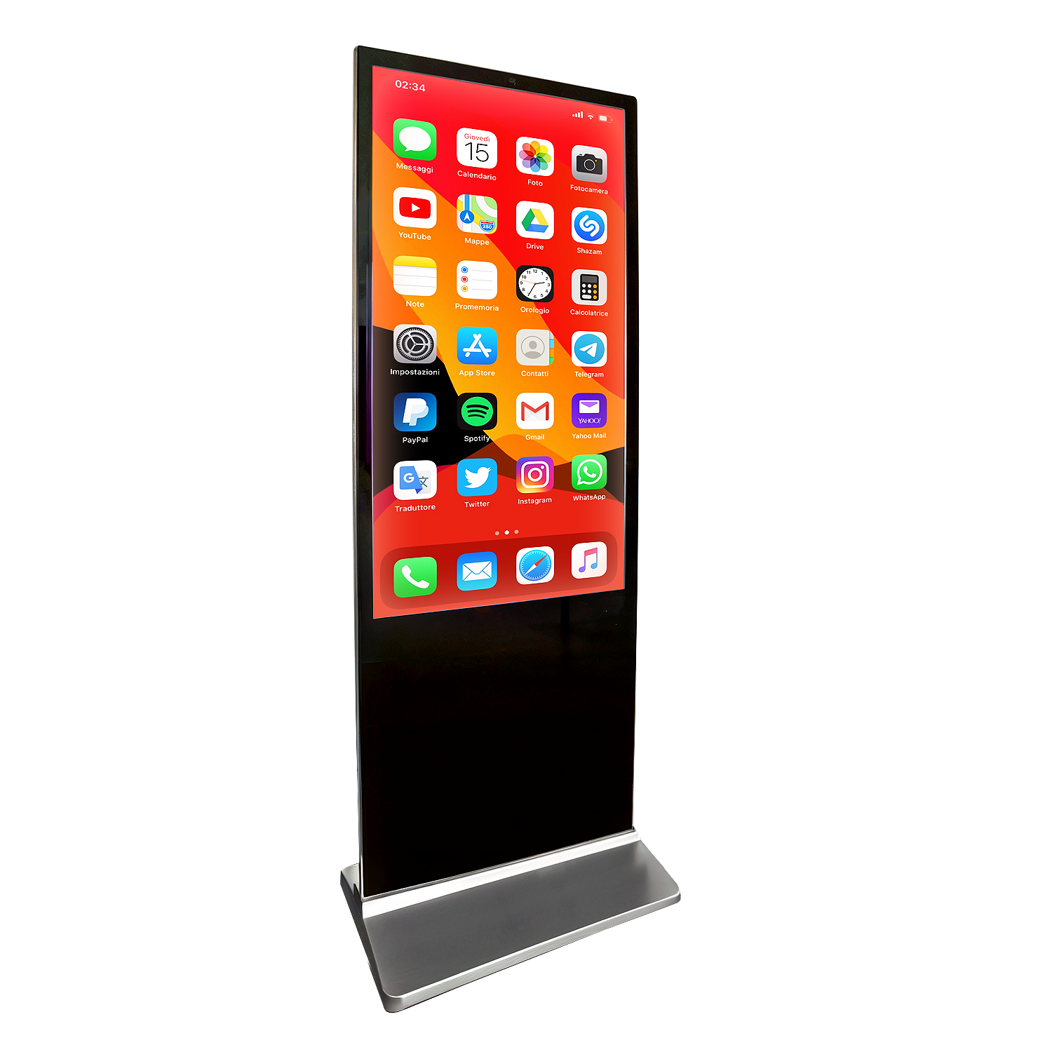 Pantalla publicitaria interactiva vertical HDC