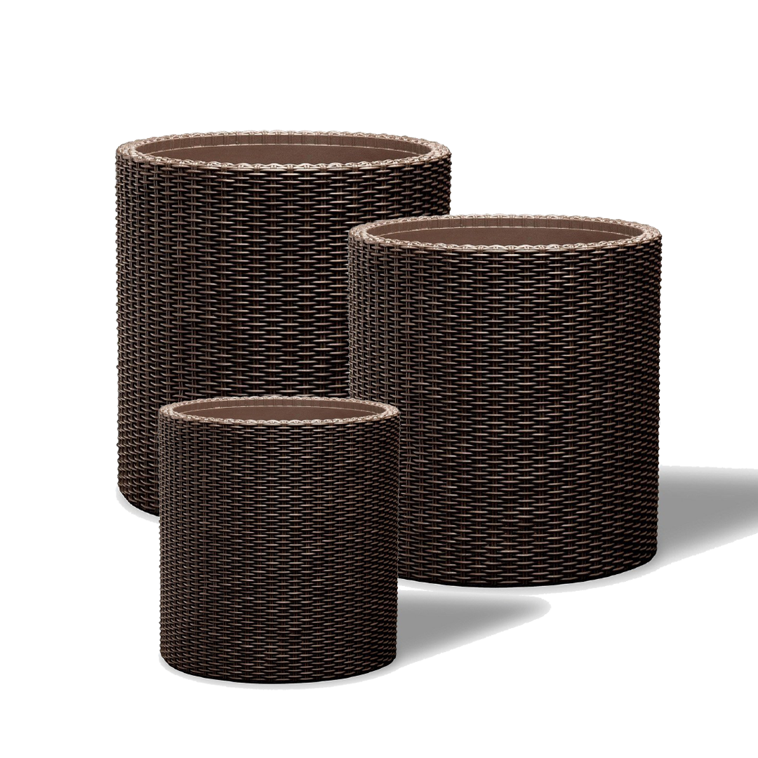 Maceta Cilindrica Keter Cylinder X3 Marron