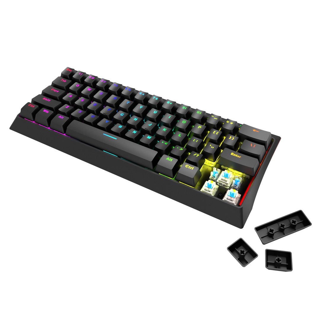 Teclado Mecánico Ultracompacto Gaming 60% Marvo KG962SP-B