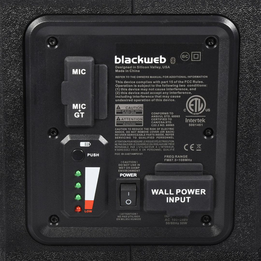 Parlante Potenciado BLACKWEB Performer - OUTLET