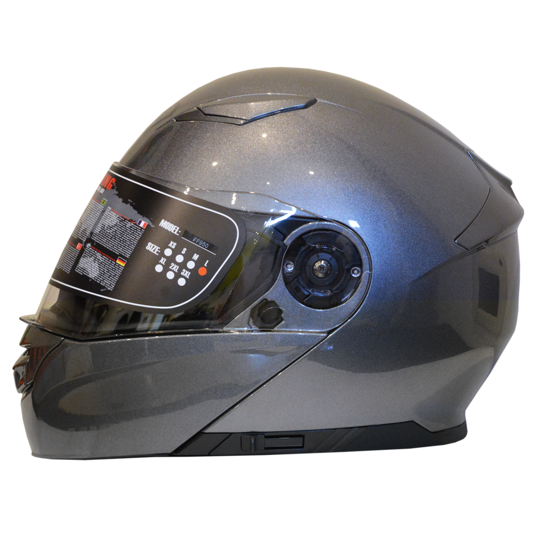 Casco Infantil Flip Up Yohe YH-FF950 Gris Brilloso Talle S - OUTLET