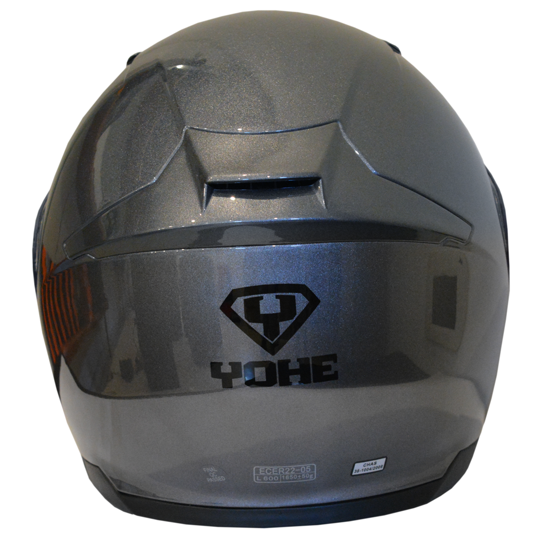 Casco Infantil Flip Up Yohe YH-FF950 Gris Brilloso Talle S - OUTLET