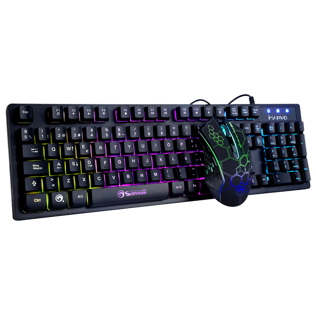 Set Gaming Marvo Teclado + Mouse KM409 - OUTLET