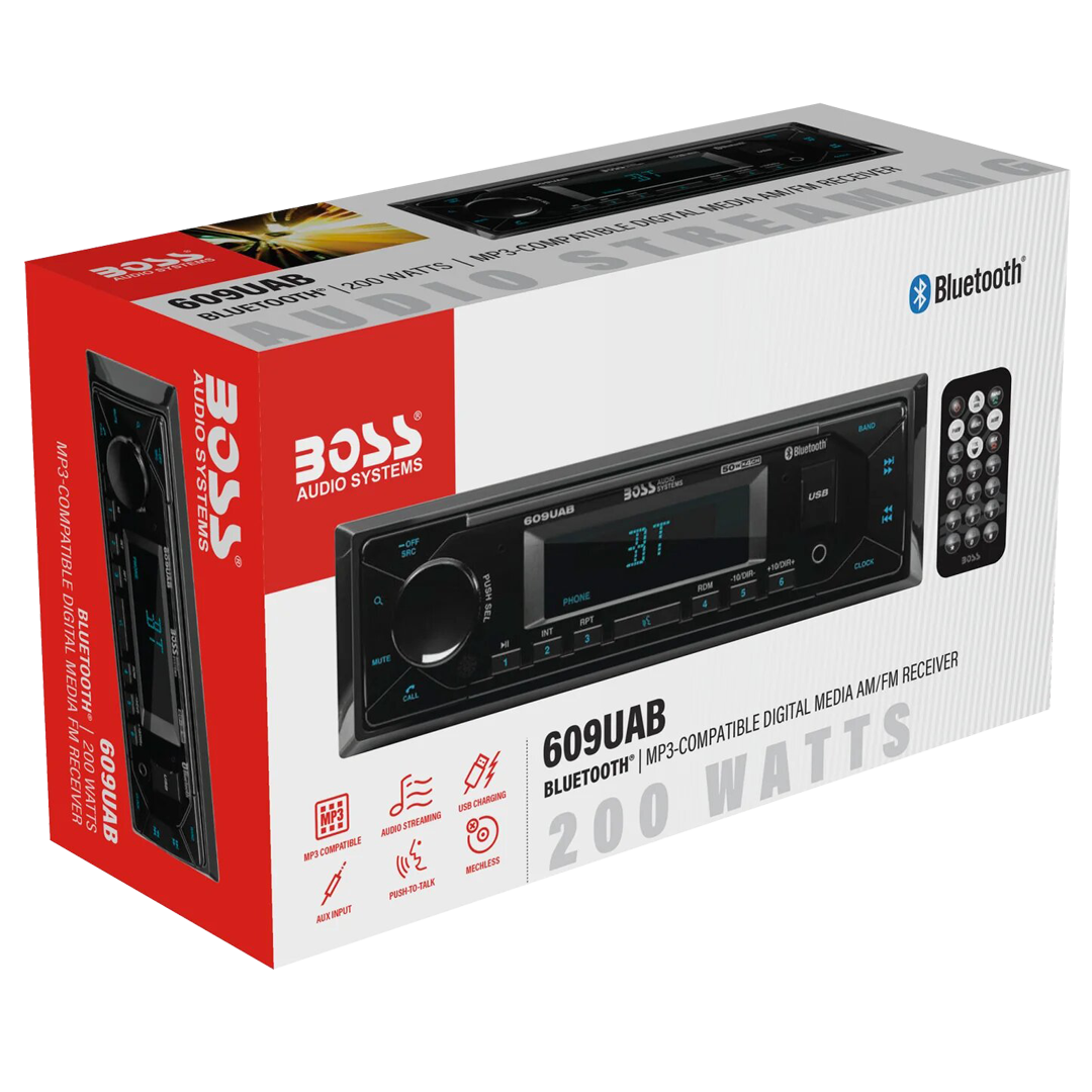 Stereo BOSS 609UAB Single Din - Bluetooth